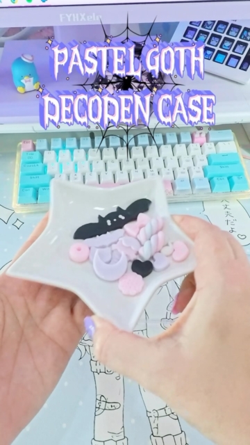 Pastel goth decoder case for galaxy z flip 8! 🖤🩷#decoden #halloween #pastelgothaesthetic