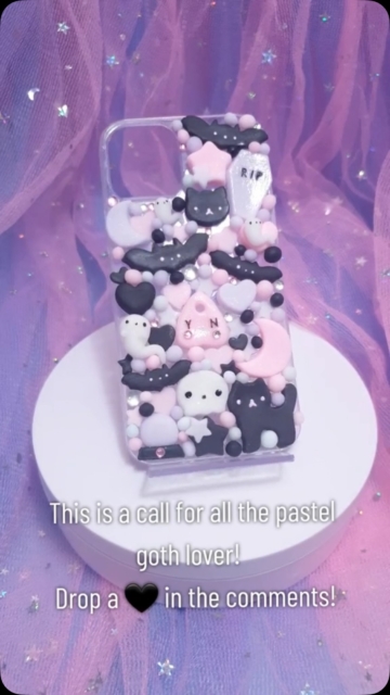 Pastel goth loveeer drop a comment~ 🖤💕 #pastelgoth #decoden #kawaiiaesthetic