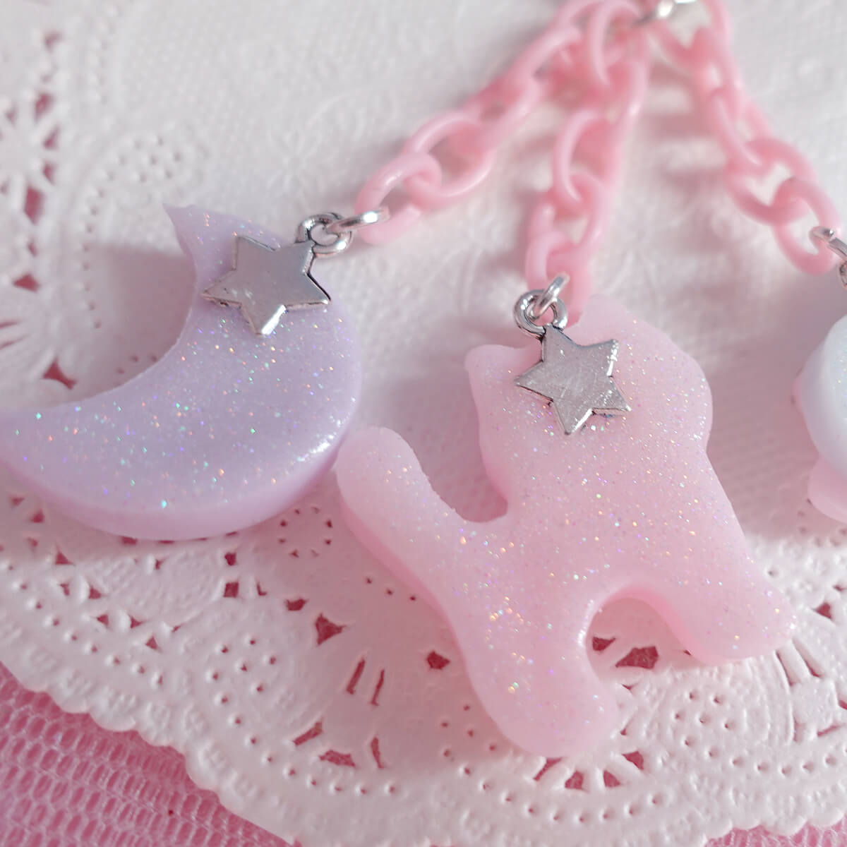 Kawaii Pink Cat Charm - Image 2