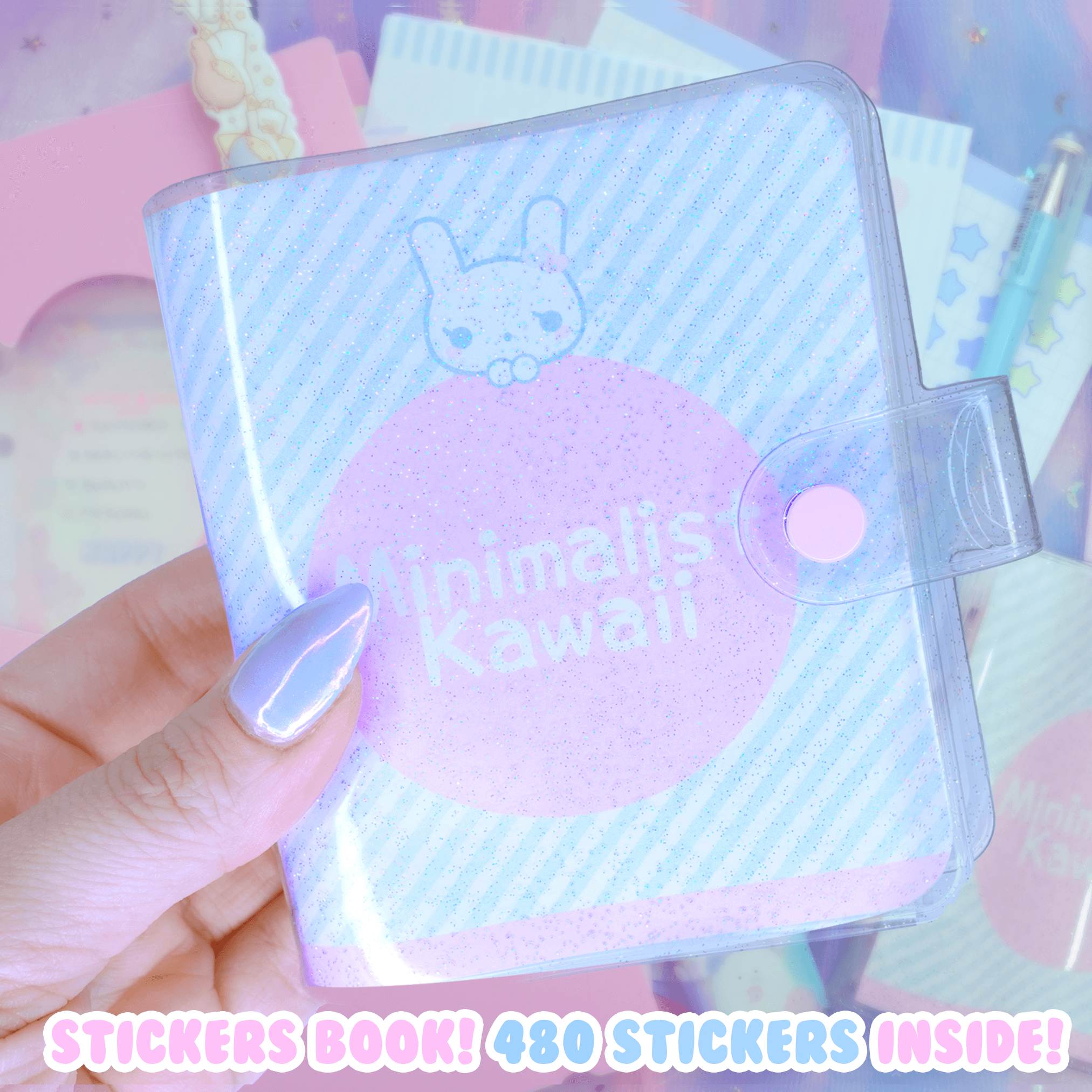 Minimalist Kawaii Stickers Book