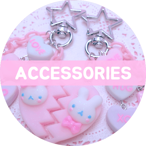 Kawaii accessories: phone grips, keychains, phone beads, charms, and pins – handmade by Magical Kawaiiland