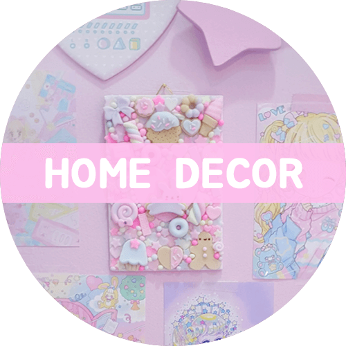 Kawaii home decor wall decorations, pastel aesthetic, Magical Kawaiiland handmade accessories display